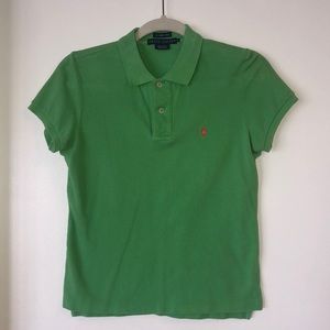 Green polo shirt